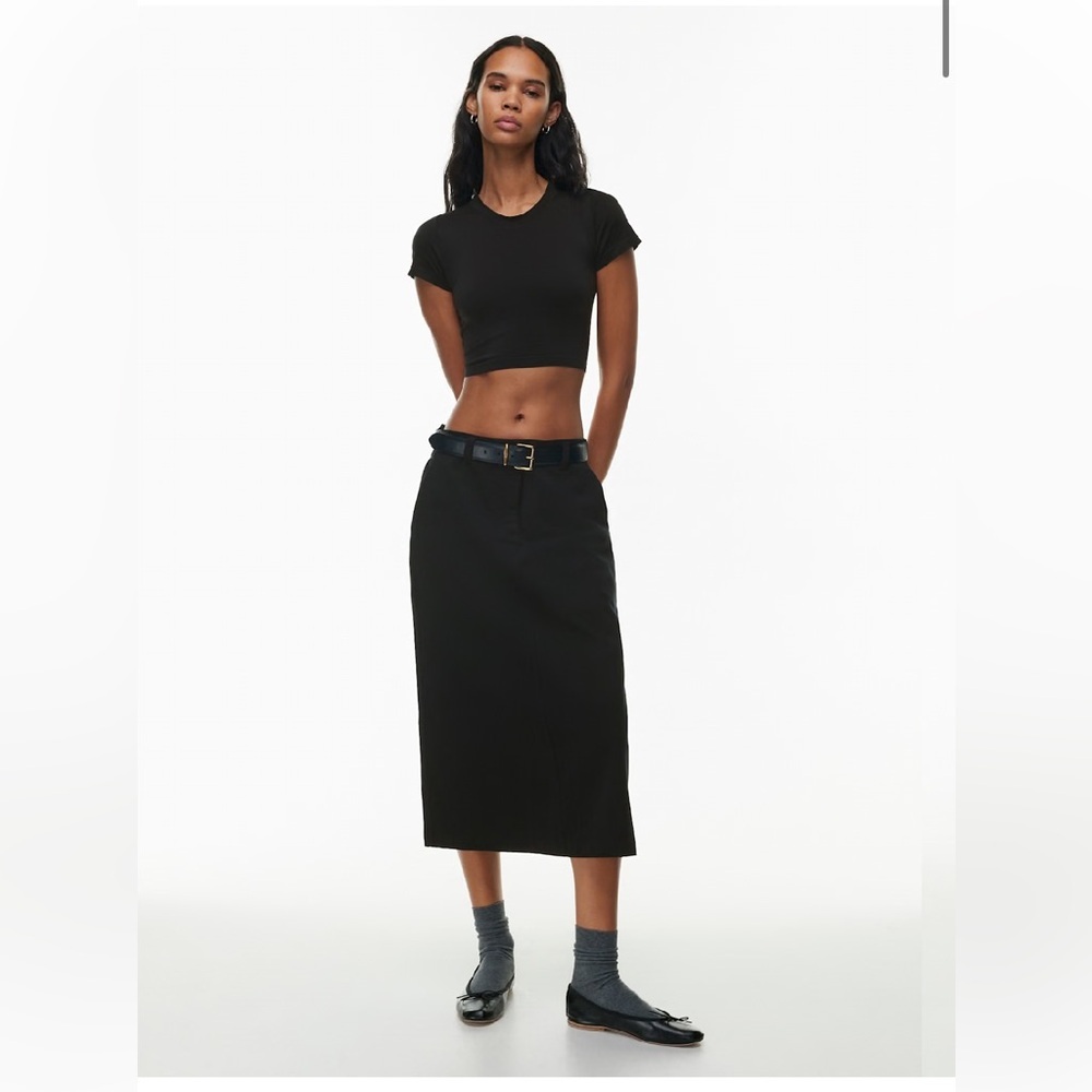 aritzia Sunday Best cotton Miko Skirt Black Midi